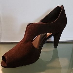 Dark Brown Suede Pumps